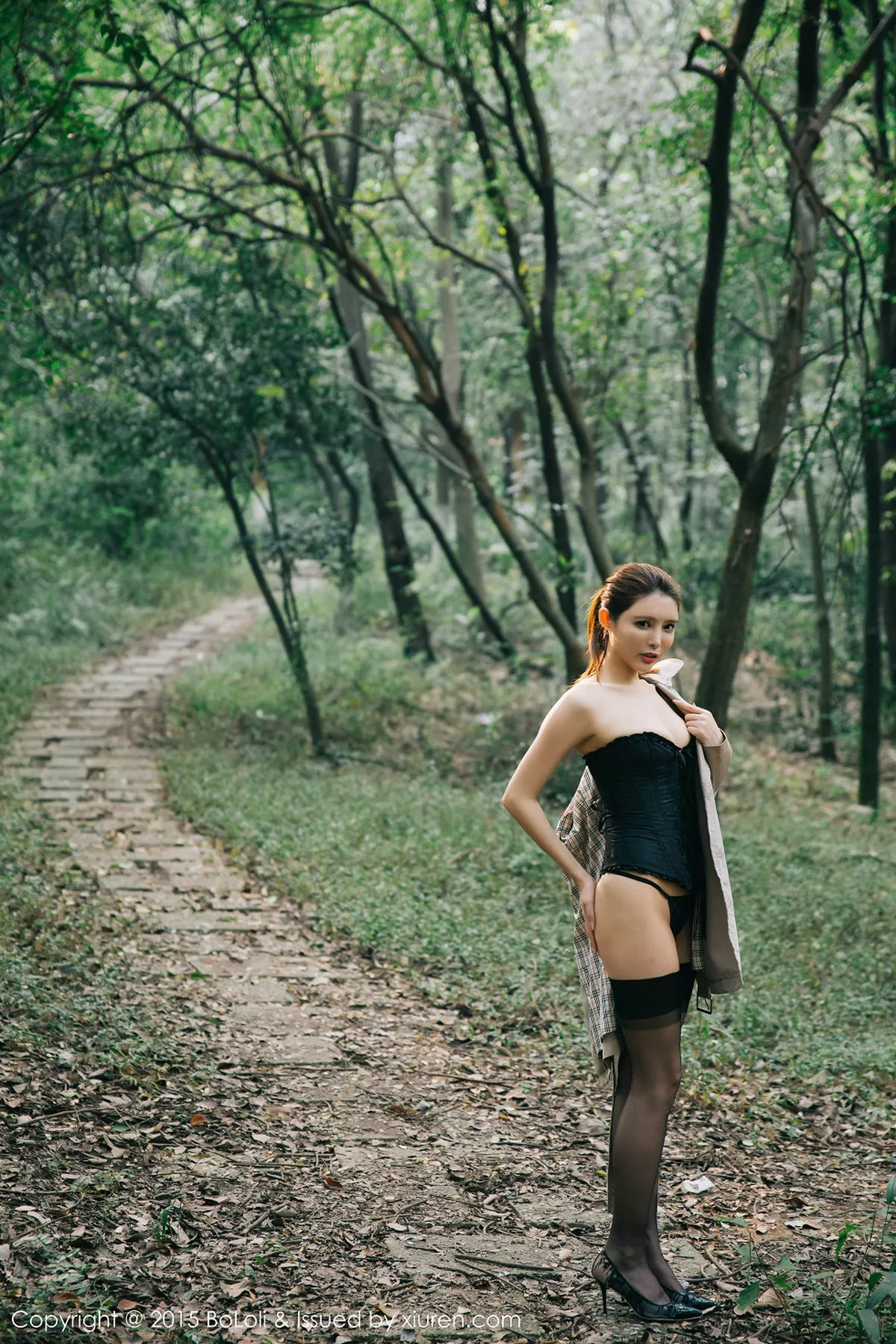 秀人集.com_[BoLoli波萝社]Vol.073_嫩模夏小秋秋秋心愿旅拍黑色透视比基尼秀豪乳写真48P