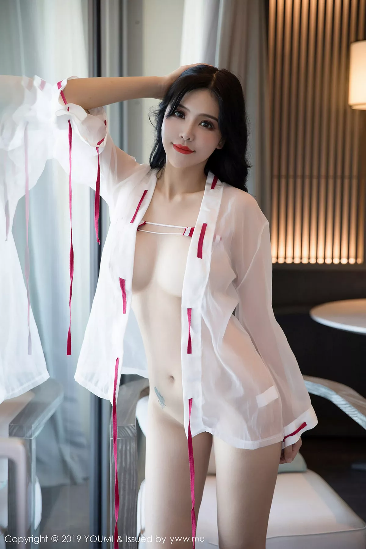 秀人集.com_[YouMi尤蜜荟]Vol.258_女神刘钰儿三亚旅拍黑色镂空内衣配丁字裤露翘臀喷血诱惑写真40P