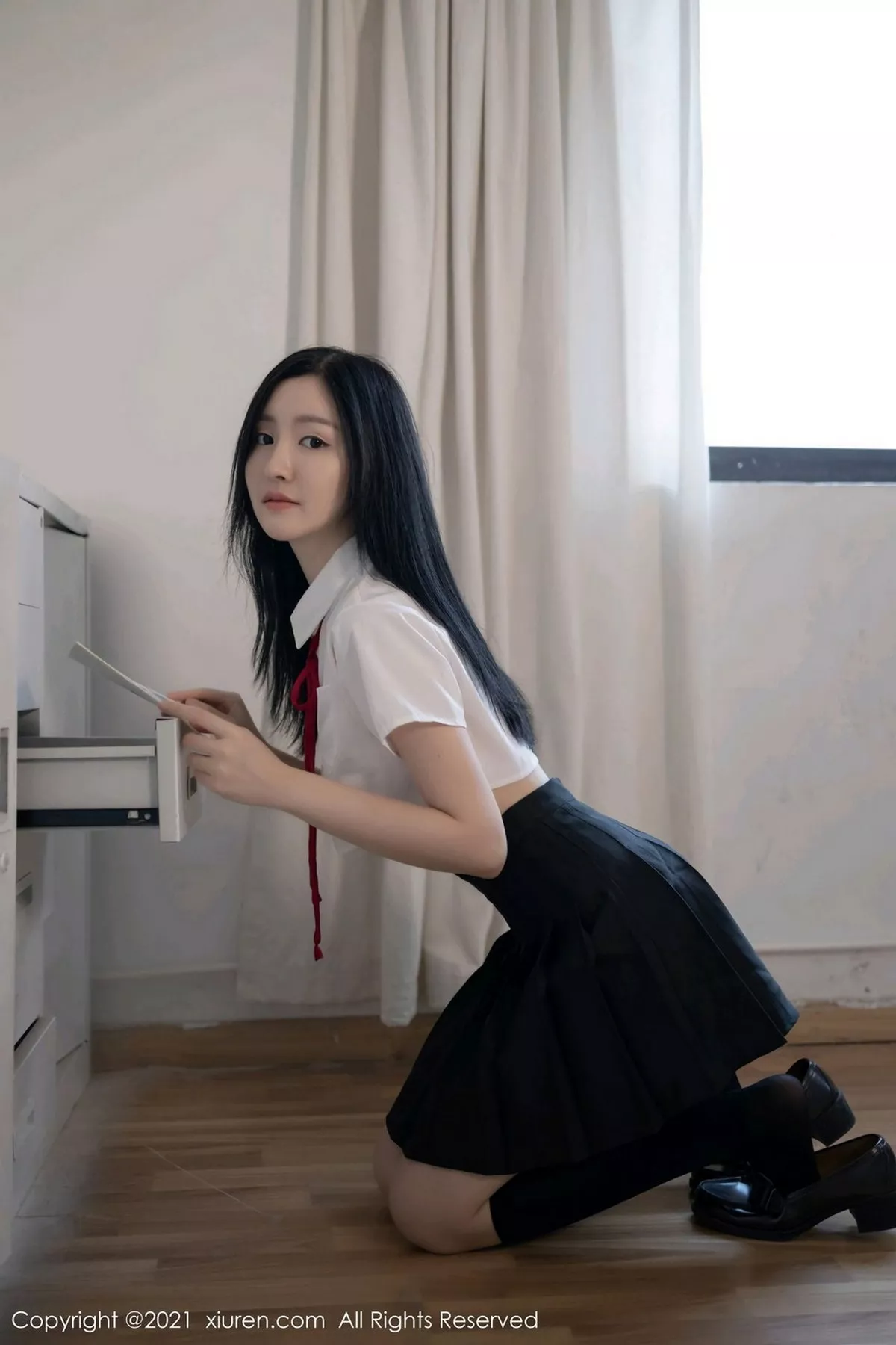 秀人集.com_[XiuRen秀人网]No.2970_女神沈梦瑶教室不良学生主题白衬衣配黑短裙撩人姿势诱惑写真60P