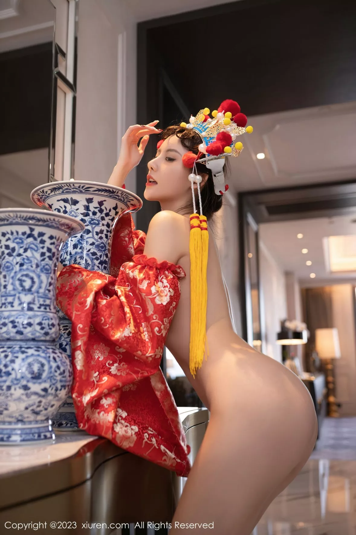 秀人集.com_[XiuRen秀人网]No.6308_模特就是阿朱啊喜庆花嫁主题私房半脱露曼妙绝美身姿诱惑写真81P