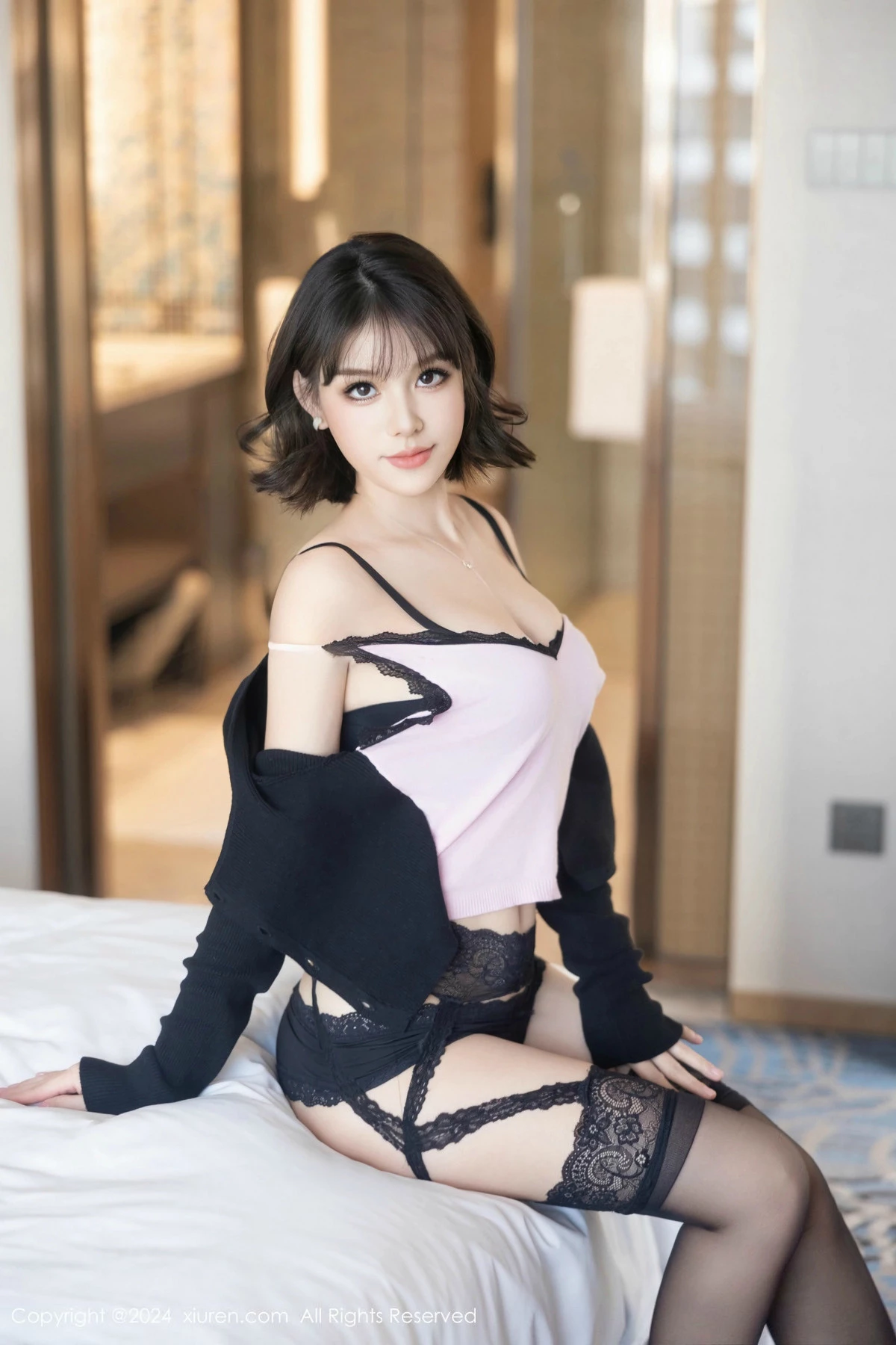 秀人集.com_[XiuRen秀人网]No.9620_新人模特黎苏苏私房性感黑色内衣配黑丝吊袜秀曼妙身姿诱惑写真80P