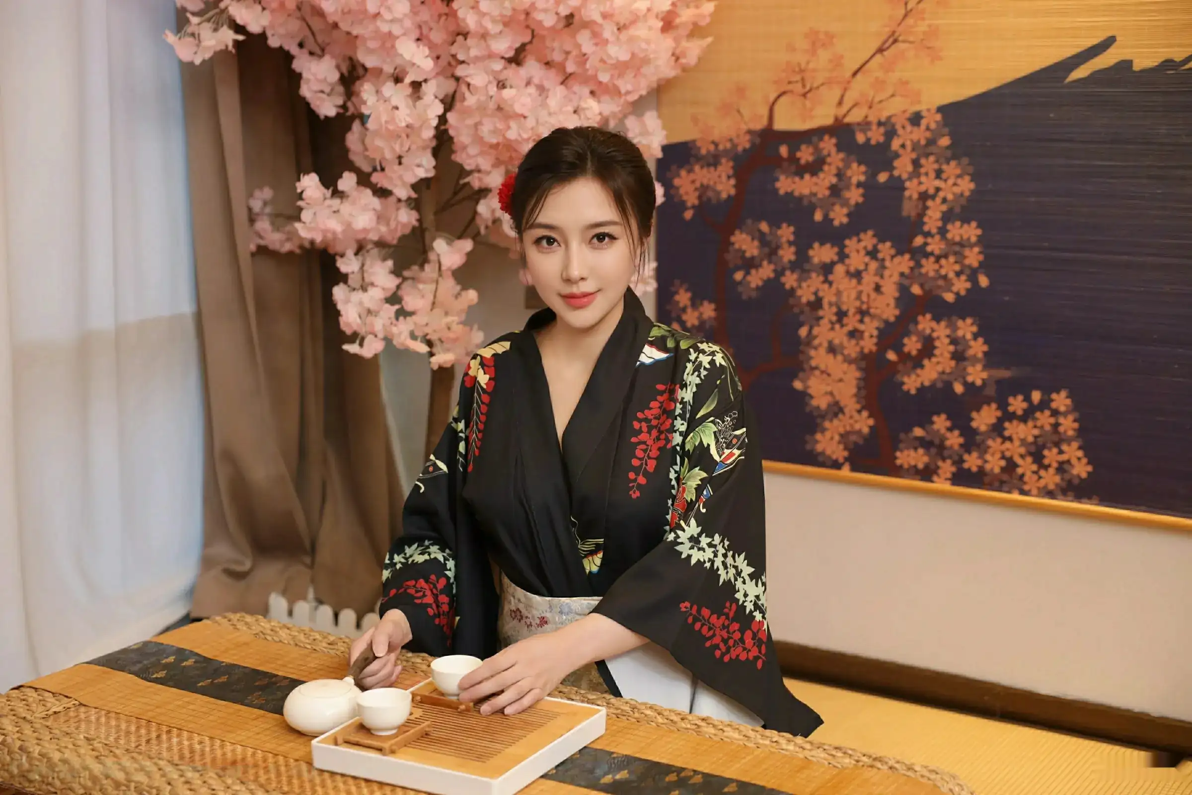 秀人集.com_[XiuRen秀人网]No.10627_模特苏一诺性感日系黑色服饰露红色内衣秀曼妙身材迷人诱惑写真80P