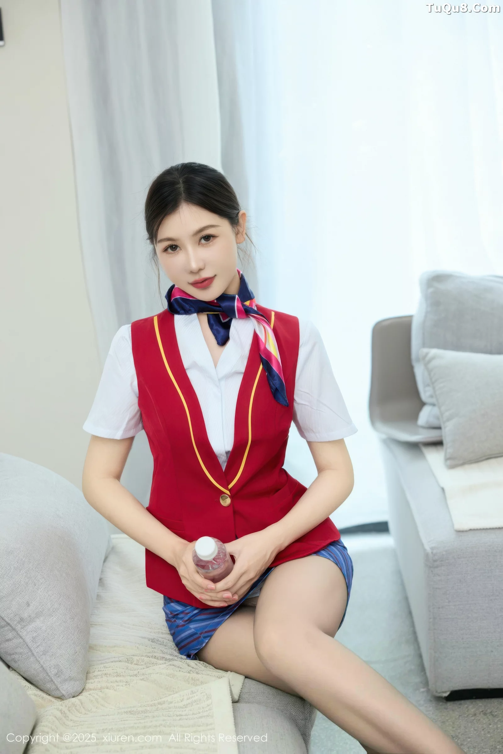 秀人集.com_[XiuRen秀人网]No.10703_模特尹甜甜性感制服露肉色内衣配超薄黑丝秀完美身材诱惑写真80P