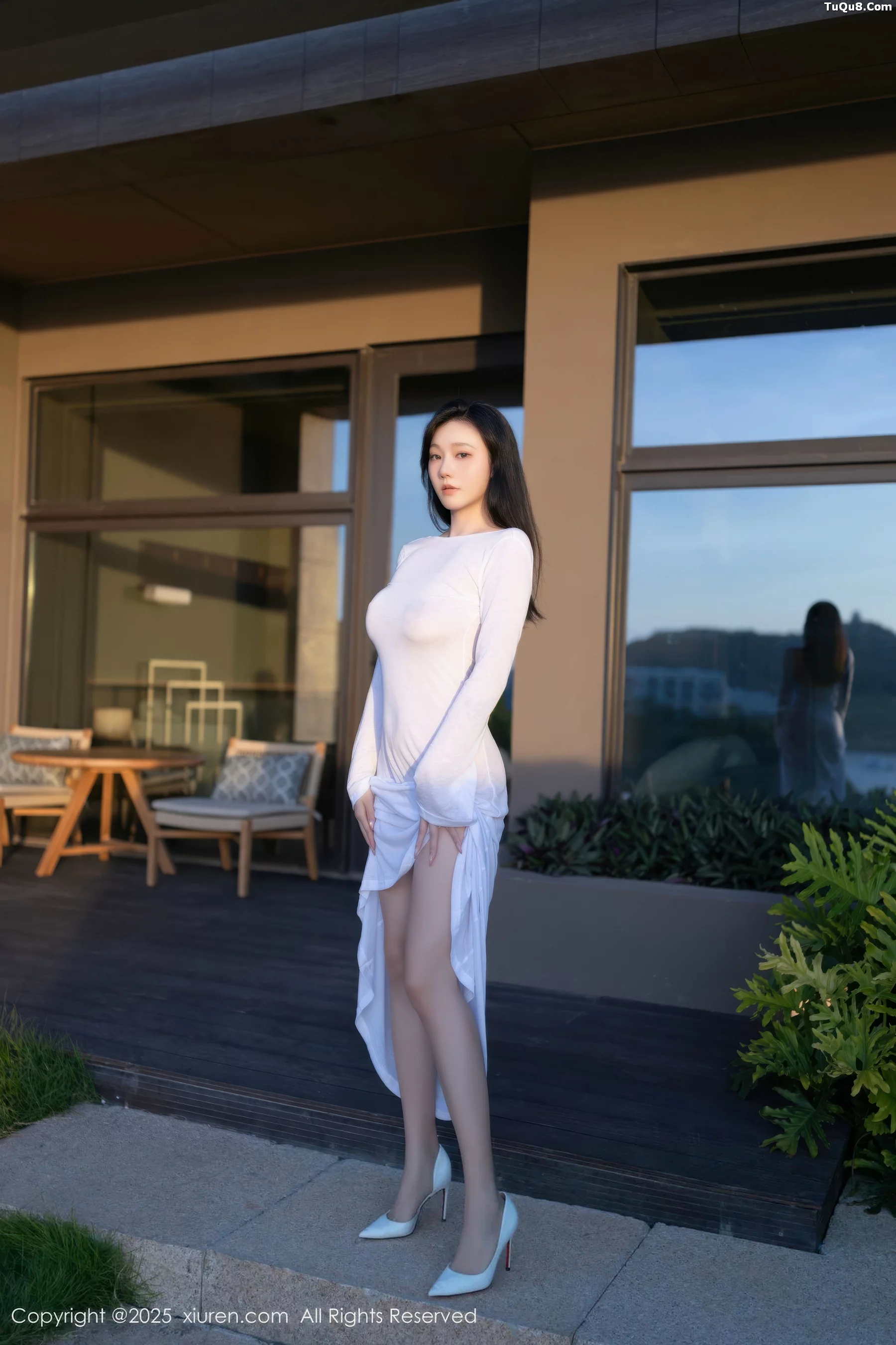 秀人集.com_[XiuRen秀人网]No.10747_模特安然anran性感白色连衣长裙配超薄肉色秀曼妙身姿诱惑写真80P