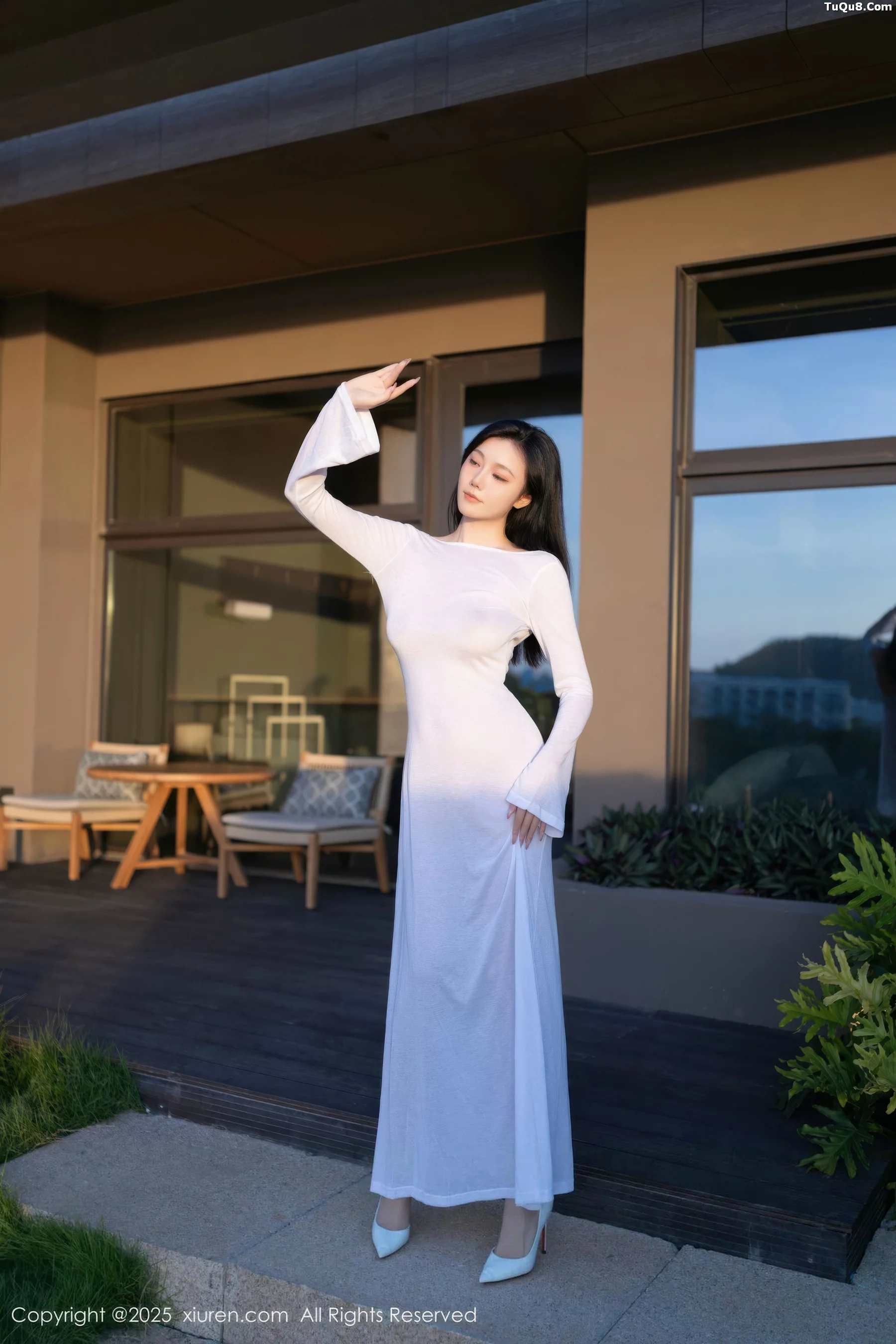秀人集.com_[XiuRen秀人网]No.10747_模特安然anran性感白色连衣长裙配超薄肉色秀曼妙身姿诱惑写真80P