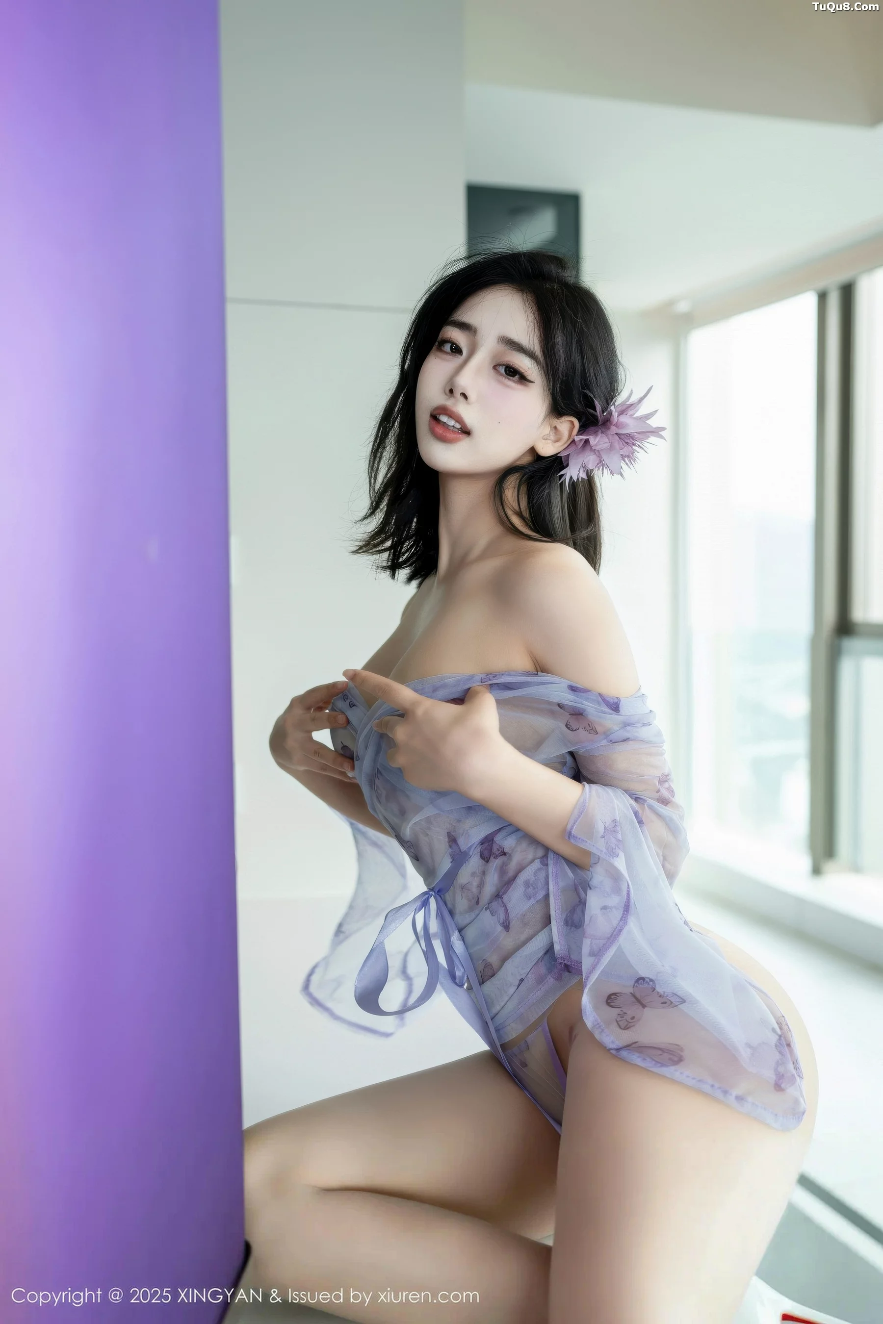 秀人集.com_[XINGYAN星颜社]VOL.409_模特阮福福性感蓝色轻透情趣服饰配肉丝袜秀曼妙身材诱惑写真63P