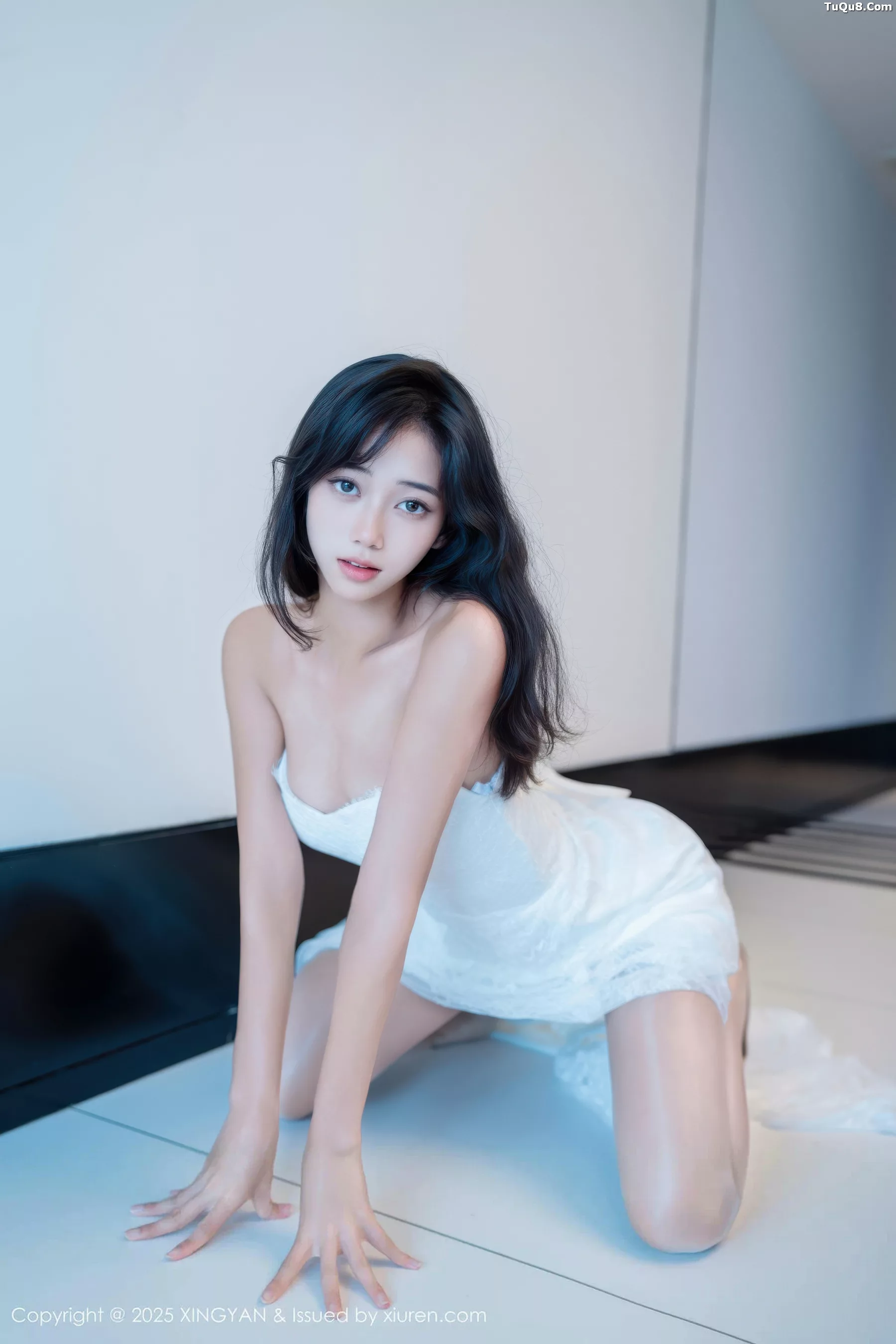 秀人集.com_[XINGYAN星颜社]VOL.419_模特时安安性感白色连衣裙配超薄白丝秀柔美身材迷人诱惑写真75P