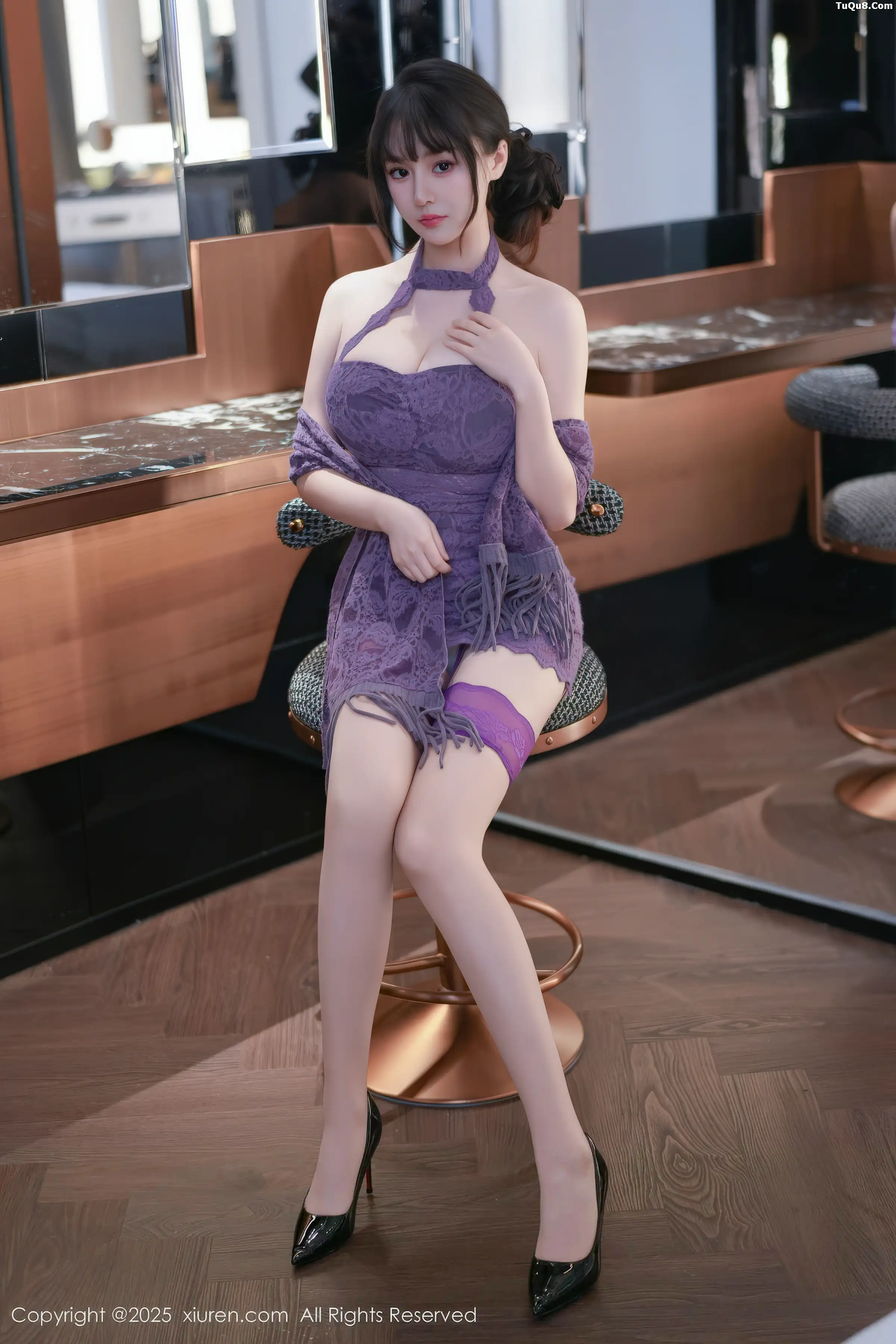 秀人集.com_[XiuRen秀人网]No.11057_模特沈南汐RuRu性感紫色连衣短裙配紫丝吊袜秀凹凸身材诱惑写真72P