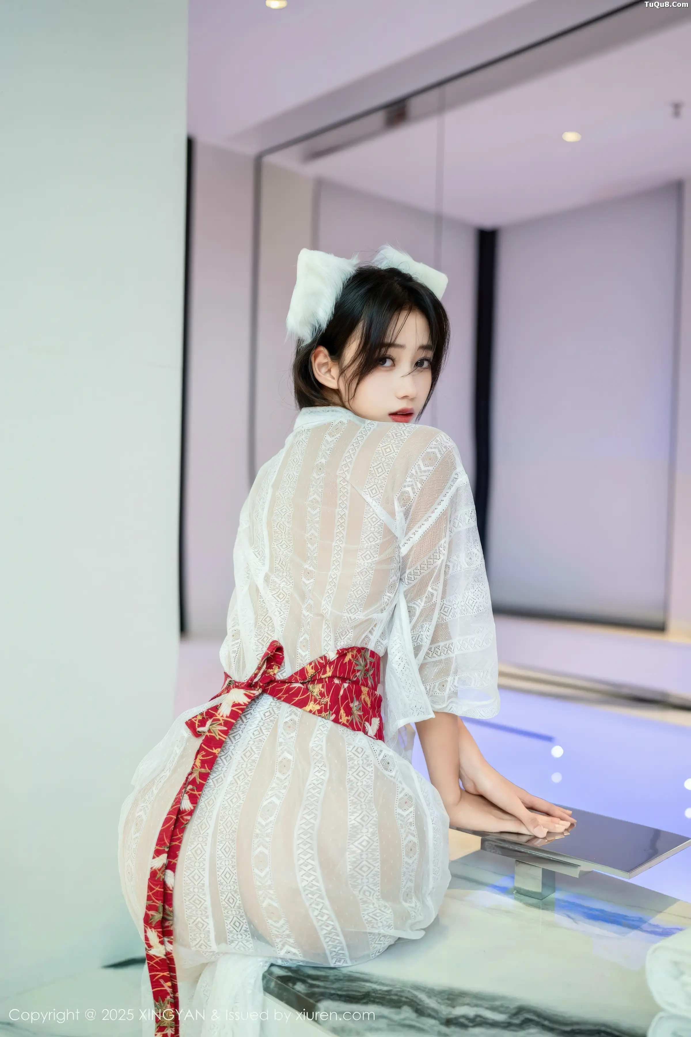 秀人集.com_[XINGYAN星颜社]VOL.442_模特时安安私房性感白色薄透连衣裙秀柔美身姿迷人诱惑写真75P